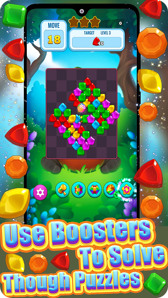 use boosters to solve through puzzles